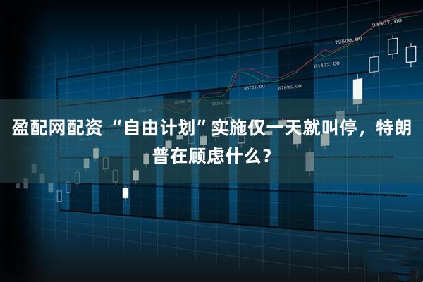 盈配网配资 “自由计划”实施仅一天就叫停，特朗普在顾虑什么？